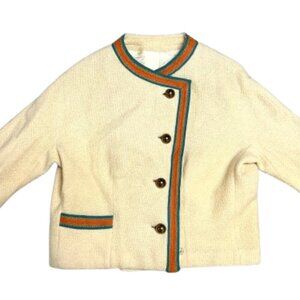 Vintage Wool Collarless Coat by J.J. O'Donnell